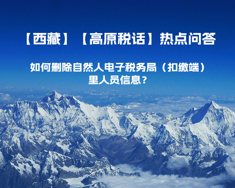 如何刪除西藏自然人電子稅務(wù)局（扣繳端）里人員信息？